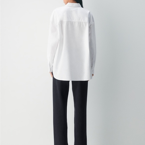 Babaton Classic White Button Down Shirt Cotton Poplin - Picture 2 of 5